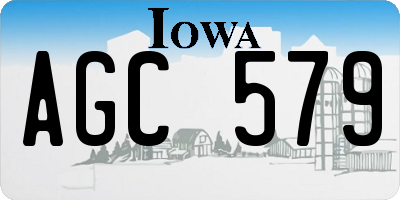 IA license plate AGC579