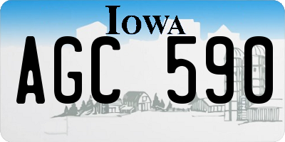IA license plate AGC590