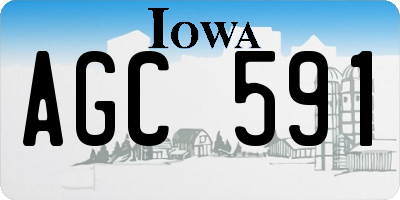 IA license plate AGC591