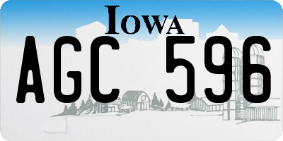 IA license plate AGC596