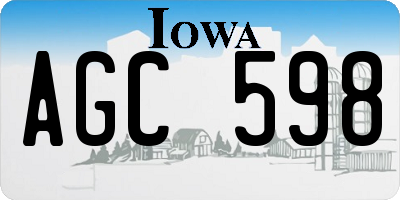 IA license plate AGC598
