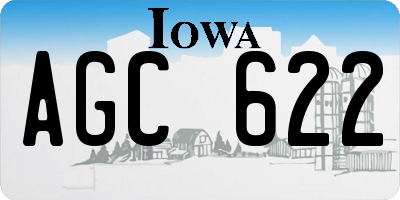 IA license plate AGC622