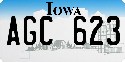 IA license plate AGC623