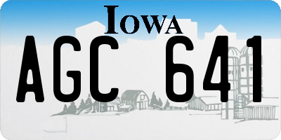 IA license plate AGC641