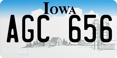 IA license plate AGC656