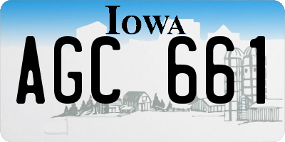 IA license plate AGC661