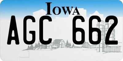 IA license plate AGC662