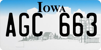 IA license plate AGC663