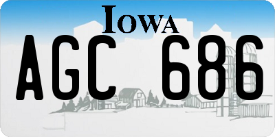 IA license plate AGC686