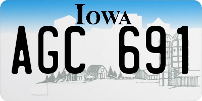 IA license plate AGC691