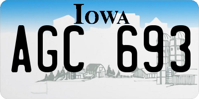 IA license plate AGC693