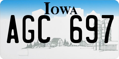 IA license plate AGC697