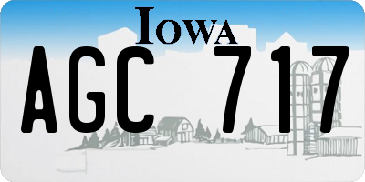 IA license plate AGC717