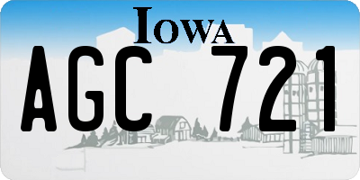 IA license plate AGC721