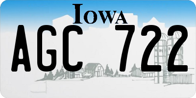 IA license plate AGC722