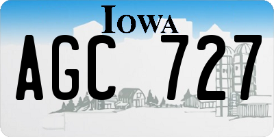 IA license plate AGC727
