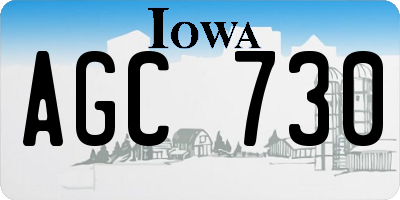 IA license plate AGC730