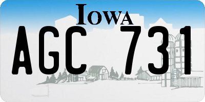 IA license plate AGC731