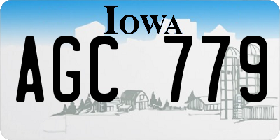 IA license plate AGC779