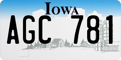 IA license plate AGC781