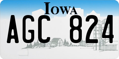 IA license plate AGC824