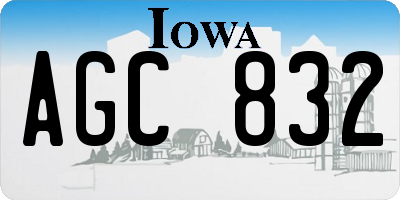 IA license plate AGC832