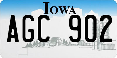 IA license plate AGC902