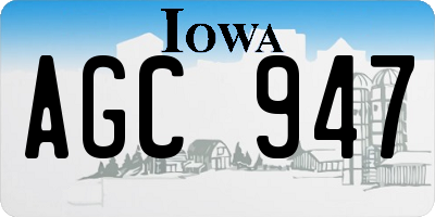 IA license plate AGC947