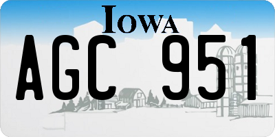 IA license plate AGC951