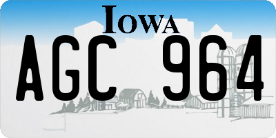 IA license plate AGC964