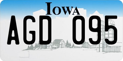 IA license plate AGD095