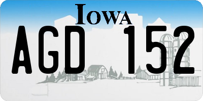 IA license plate AGD152