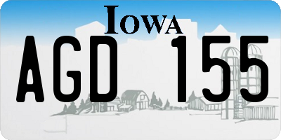 IA license plate AGD155