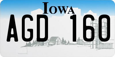IA license plate AGD160