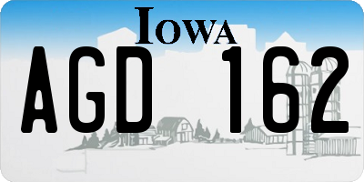 IA license plate AGD162