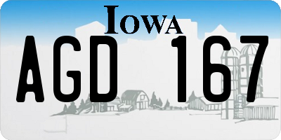 IA license plate AGD167