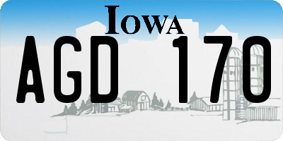 IA license plate AGD170