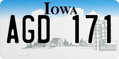 IA license plate AGD171
