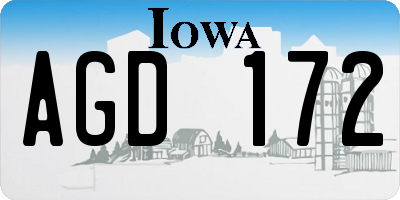 IA license plate AGD172