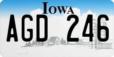IA license plate AGD246