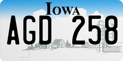 IA license plate AGD258