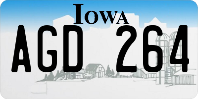 IA license plate AGD264