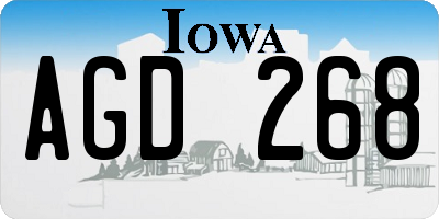 IA license plate AGD268