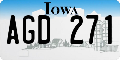 IA license plate AGD271