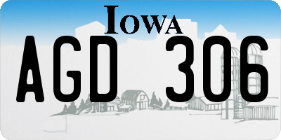 IA license plate AGD306