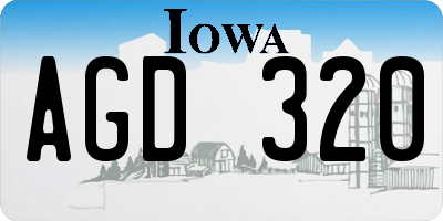 IA license plate AGD320
