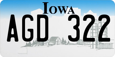 IA license plate AGD322