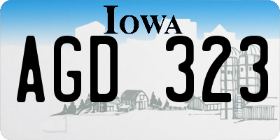 IA license plate AGD323