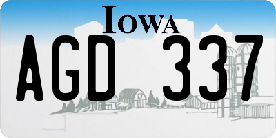 IA license plate AGD337