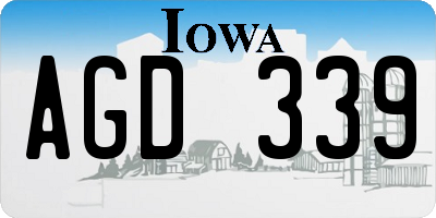 IA license plate AGD339